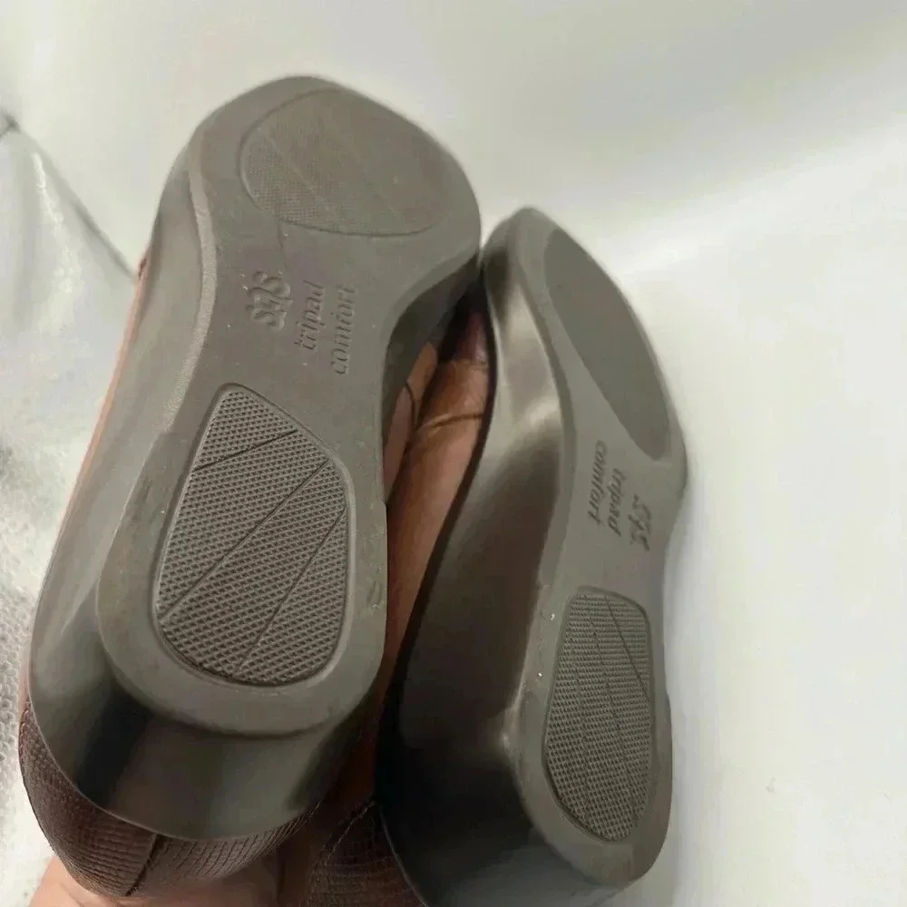 SAS Nora Lizard Slip on Womens Sz 8.5W New in Auburn Tripad Comfort $165 Retail